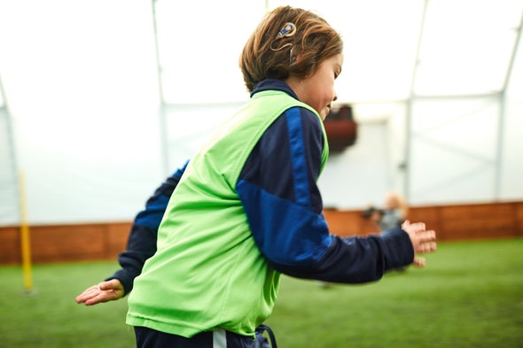 Deaf Child with cochlear implant playing sports