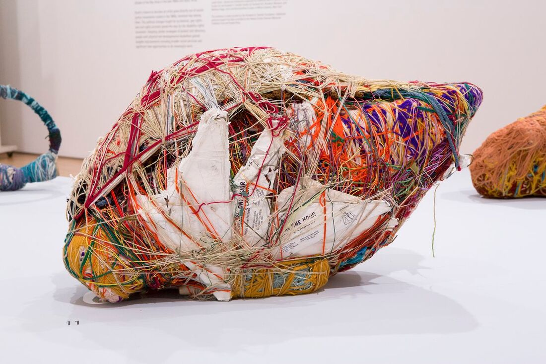 Bundle of fiber and yarn, as art