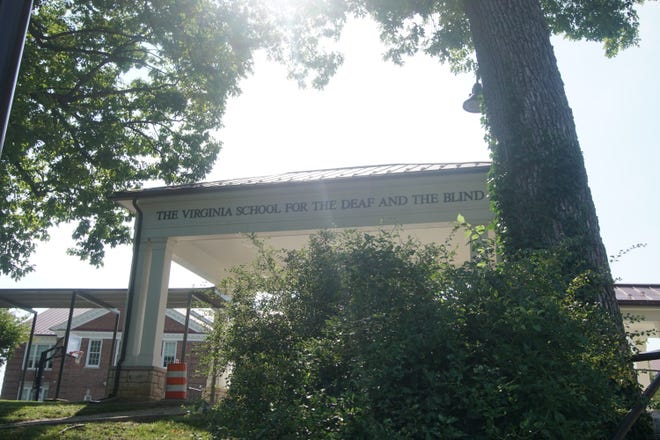 Front entrance to the Virginia school for the deaf and blind